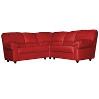 Wilmot Corner Leather Sofa Red