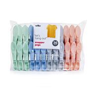 Wilko Snapper Pegs Multicoloured 36pk