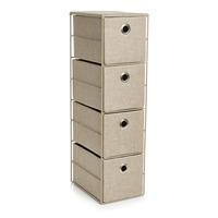 Wilko 4 Drawer Versatile Tallboy Storage Unit Cobblestone