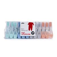 Wilko Soft Grip Pegs Large 24pk