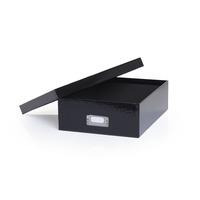 Wilko Storage Box With Lid Black A4