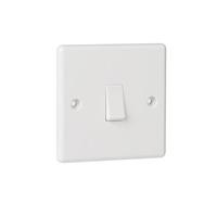 Wilko White Plastic 1G 2 Way Switch