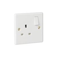 Wilko White Plastic 1G 13amp Switch Socket