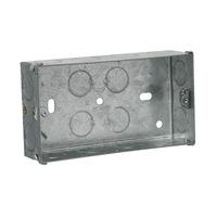 Wilko Socket Box Steel 2 Gang