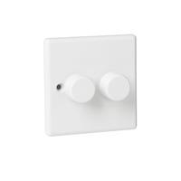 Wilko White Plastic 2G Dimmer