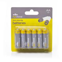 Wilko Functional Zinc Chloride Batteries AA 1.5V 12pk