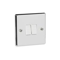 Wilko Twin 2 Way Switch Chrome