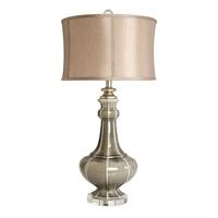 Windsor Table Lamp In Crackled Grey Ceramic With Ivory Undertone
