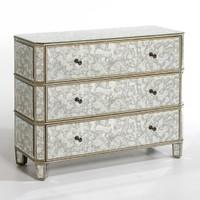 WINSOME Antiqued Mirrored Chest of Drawers