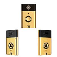 Wireless Voice intercom Doorbell Support Indoor and Outdoor Voice Intercom Up to 200ft Work Range Two Trasmitter and One Receivers