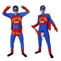 Willy Man Fancy Dress Costume Party Outfit Stag Hen Night Super Hero Mens Outfit