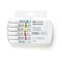 Winsor & Newton Pigment Marker - Vibrant Tones (Pack of 6)