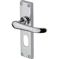 windsor oval profile door handle set of 2 finish polished chrome