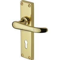Windsor Lever Lock (Set of 2) Finish: Polished Brass