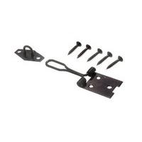 Wire Hasp & Staple Gate Lock Light Duty Black 75MM + Screws ( pack of 48 )