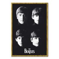 With The Beatles Cover Poster Oak Framed - 96.5 x 66 cms (Approx 38 x 26 inches)
