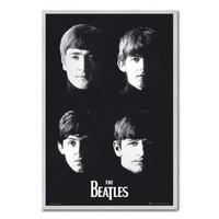 With The Beatles Cover Poster Silver Framed - 96.5 x 66 cms (Approx 38 x 26 inches)