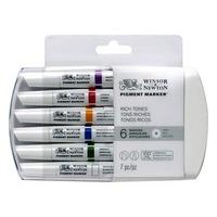 winsor newton pigment marker rich tones pack of 6