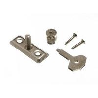 Window Casement Stay Lock Pin and Key Bzp Zinc Plated + Screws ( pack of 8 )