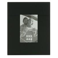 Wide Profile Black Retro Vintage Art Deco Glass Bevelled Photo Frame For 6\