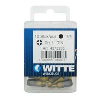 Witte PH1 25mm Tin Bit Pack (10 Pieces)