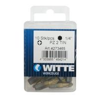 witte pz2 25mm tin bit pack 10 pieces