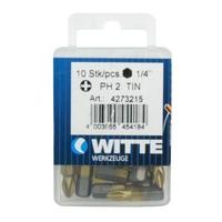 witte ph2 25mm tin bit pack 10 pieces