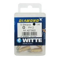 witte ph2 25mm diamond bit pack 5 pieces