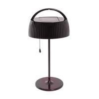 With pull switch solar LED table lamp Tara brown