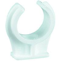 Wickes Plastic Pipe Clips 15mm (Pack of 20)