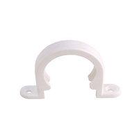 Wickes Solvent Weld Waste 50mm White Bracket Pipe Clip 2 Pack