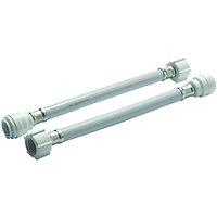 Wickes Hand Tighten Tap Connector 15 x 19 x 300mm Pack 2