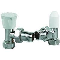 Wickes Angled Radiator Valves 15mm Pack 2