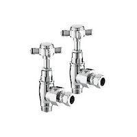 wickes cross head angled radiator valves chrome