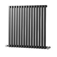 wickes grace multi column designer radiator gunmetal 590 x 600 mm