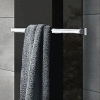 Wickes Glass Radiator Towel Bar - Brushed Stainless Steel 540 x 50 mm