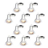 Wickes LED Fire Rated Downlights Chrome Finish 10 Pack