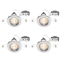 Wickes LED Downlights Chrome Finish 4 Pack