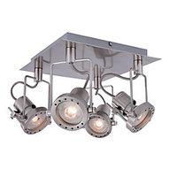 Wickes Studio LED 4 Plate Spotlight Brushed Chrome