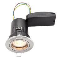 Wickes LED Premium Fire Rated Downlight Brushed Chrome Finish