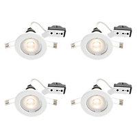 Wickes LED Downlights White 4 Pack