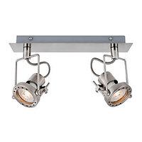 wickes studio led 2 bar spotlight brushed chrome