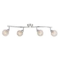 wickes totas led 4 bar spotlight brushed polished chrome