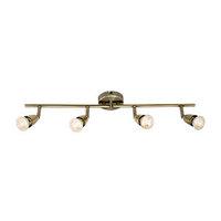 wickes positano led 4 bar spotlight antique brass