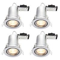 Wickes LED Fire Rated Tilt Downlights Chrome Finish 4 Pack