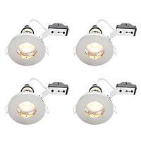 Wickes LED IP65 Downlights Brushed Chrome Finish 4 Pack