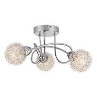 Wickes Totas LED 3 Bar Spotlight Brushed & Polished Chrome