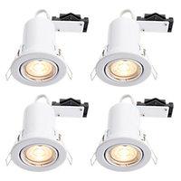 Wickes LED Fire Rated Tilt Downlights White 4 Pack