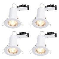 Wickes LED Fire Rated Downlights White 4 Pack