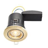 Wickes LED Premium Fire Rated Tilt Downlight Brushed Gold Effect